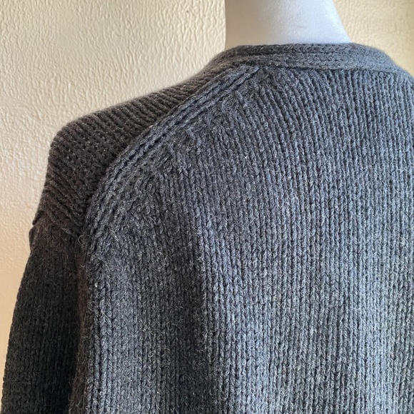 Vince charcoal heather gray wool open front cardigan with 3/4 sleeves Sz S - Picture 6 of 11